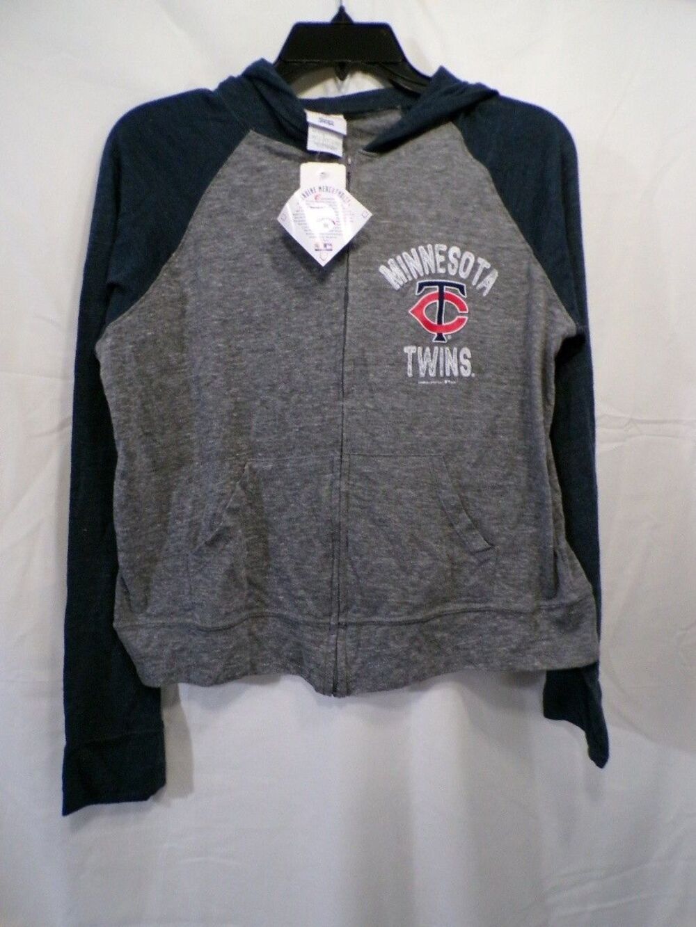 Campus Lifestyle Minnesota Twins Women's Full Zip Hoodie Sweatshirt L